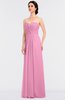 ColsBM Jenna Pink Modern A-line Sleeveless Zip up Ruching Bridesmaid Dresses