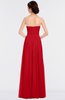 ColsBM Jenna Red Modern A-line Sleeveless Zip up Ruching Bridesmaid Dresses