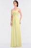 ColsBM Jenna Soft Yellow Modern A-line Sleeveless Zip up Ruching Bridesmaid Dresses