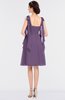 ColsBM Mariam Chinese Violet Mature Thick Straps Sleeveless Zip up Knee Length Bridesmaid Dresses