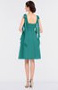 ColsBM Mariam Emerald Green Mature Thick Straps Sleeveless Zip up Knee Length Bridesmaid Dresses