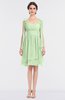 ColsBM Mariam Pale Green Mature Thick Straps Sleeveless Zip up Knee Length Bridesmaid Dresses