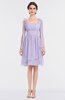 ColsBM Mariam Pastel Lilac Mature Thick Straps Sleeveless Zip up Knee Length Bridesmaid Dresses