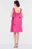 ColsBM Mariam Rose Pink Mature Thick Straps Sleeveless Zip up Knee Length Bridesmaid Dresses