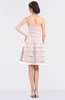 ColsBM Cheyenne Light Pink Modern A-line Strapless Sleeveless Knee Length Edging Bridesmaid Dresses