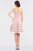 ColsBM Cheyenne Pastel Pink Modern A-line Strapless Sleeveless Knee Length Edging Bridesmaid Dresses