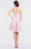 ColsBM Cheyenne Petal Pink Modern A-line Strapless Sleeveless Knee Length Edging Bridesmaid Dresses