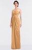 ColsBM Sandra Apricot Gorgeous A-line Zip up Floor Length Ruching Bridesmaid Dresses