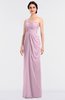 ColsBM Sandra Baby Pink Gorgeous A-line Zip up Floor Length Ruching Bridesmaid Dresses