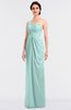 ColsBM Sandra Blue Glass Gorgeous A-line Zip up Floor Length Ruching Bridesmaid Dresses