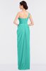 ColsBM Sandra Blue Turquoise Gorgeous A-line Zip up Floor Length Ruching Bridesmaid Dresses