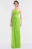 ColsBM Sandra Bright Green Gorgeous A-line Zip up Floor Length Ruching Bridesmaid Dresses