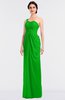 ColsBM Sandra Classic Green Gorgeous A-line Zip up Floor Length Ruching Bridesmaid Dresses