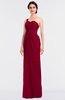 ColsBM Sandra Dark Red Gorgeous A-line Zip up Floor Length Ruching Bridesmaid Dresses