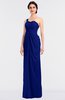 ColsBM Sandra Electric Blue Gorgeous A-line Zip up Floor Length Ruching Bridesmaid Dresses