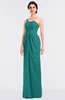 ColsBM Sandra Emerald Green Gorgeous A-line Zip up Floor Length Ruching Bridesmaid Dresses