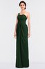 ColsBM Sandra Hunter Green Gorgeous A-line Zip up Floor Length Ruching Bridesmaid Dresses