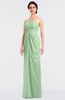 ColsBM Sandra Light Green Gorgeous A-line Zip up Floor Length Ruching Bridesmaid Dresses