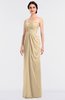 ColsBM Sandra Marzipan Gorgeous A-line Zip up Floor Length Ruching Bridesmaid Dresses
