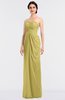 ColsBM Sandra Misted Yellow Gorgeous A-line Zip up Floor Length Ruching Bridesmaid Dresses