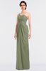 ColsBM Sandra Moss Green Gorgeous A-line Zip up Floor Length Ruching Bridesmaid Dresses