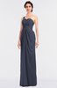 ColsBM Sandra Nightshadow Blue Gorgeous A-line Zip up Floor Length Ruching Bridesmaid Dresses