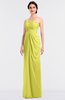 ColsBM Sandra Pale Yellow Gorgeous A-line Zip up Floor Length Ruching Bridesmaid Dresses