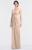 ColsBM Sandra Peach Puree Gorgeous A-line Zip up Floor Length Ruching Bridesmaid Dresses