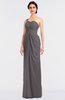 ColsBM Sandra Ridge Grey Gorgeous A-line Zip up Floor Length Ruching Bridesmaid Dresses