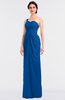 ColsBM Sandra Royal Blue Gorgeous A-line Zip up Floor Length Ruching Bridesmaid Dresses