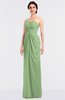 ColsBM Sandra Sage Green Gorgeous A-line Zip up Floor Length Ruching Bridesmaid Dresses