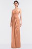 ColsBM Sandra Salmon Gorgeous A-line Zip up Floor Length Ruching Bridesmaid Dresses