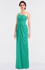 ColsBM Sandra Viridian Green Gorgeous A-line Zip up Floor Length Ruching Bridesmaid Dresses