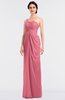 ColsBM Sandra Watermelon Gorgeous A-line Zip up Floor Length Ruching Bridesmaid Dresses