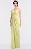 ColsBM Sandra Wax Yellow Gorgeous A-line Zip up Floor Length Ruching Bridesmaid Dresses