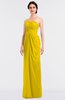 ColsBM Sandra Yellow Gorgeous A-line Zip up Floor Length Ruching Bridesmaid Dresses