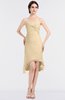 ColsBM Bryleigh Apricot Gelato Elegant Sheath Strapless Zip up Mini Ruching Bridesmaid Dresses
