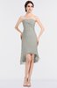 ColsBM Bryleigh Platinum Elegant Sheath Strapless Zip up Mini Ruching Bridesmaid Dresses