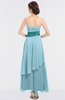 ColsBM Johanna Aqua Elegant A-line Sleeveless Zip up Ankle Length Ruching Bridesmaid Dresses