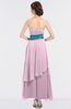 ColsBM Johanna Baby Pink Elegant A-line Sleeveless Zip up Ankle Length Ruching Bridesmaid Dresses