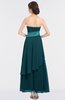 ColsBM Johanna Blue Green Elegant A-line Sleeveless Zip up Ankle Length Ruching Bridesmaid Dresses