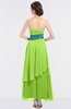 ColsBM Johanna Bright Green Elegant A-line Sleeveless Zip up Ankle Length Ruching Bridesmaid Dresses