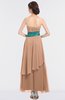 ColsBM Johanna Burnt Orange Elegant A-line Sleeveless Zip up Ankle Length Ruching Bridesmaid Dresses