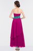 ColsBM Johanna Hot Pink Elegant A-line Sleeveless Zip up Ankle Length Ruching Bridesmaid Dresses