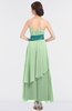 ColsBM Johanna Light Green Elegant A-line Sleeveless Zip up Ankle Length Ruching Bridesmaid Dresses
