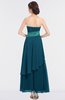 ColsBM Johanna Moroccan Blue Elegant A-line Sleeveless Zip up Ankle Length Ruching Bridesmaid Dresses