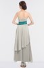 ColsBM Johanna Off White Elegant A-line Sleeveless Zip up Ankle Length Ruching Bridesmaid Dresses