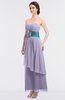ColsBM Johanna Pastel Lilac Elegant A-line Sleeveless Zip up Ankle Length Ruching Bridesmaid Dresses