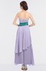 ColsBM Johanna Pastel Lilac Elegant A-line Sleeveless Zip up Ankle Length Ruching Bridesmaid Dresses