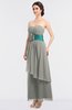 ColsBM Johanna Platinum Elegant A-line Sleeveless Zip up Ankle Length Ruching Bridesmaid Dresses